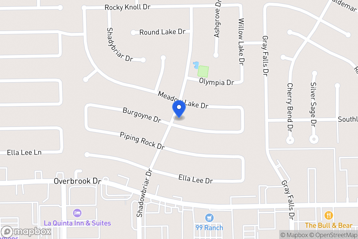 Map of 12146 Burgoyne Dr, Houston