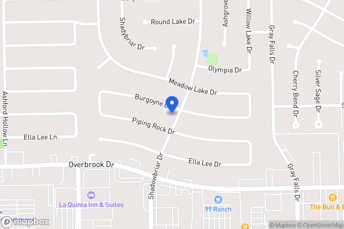 Map of 12203 Burgoyne Dr, Houston