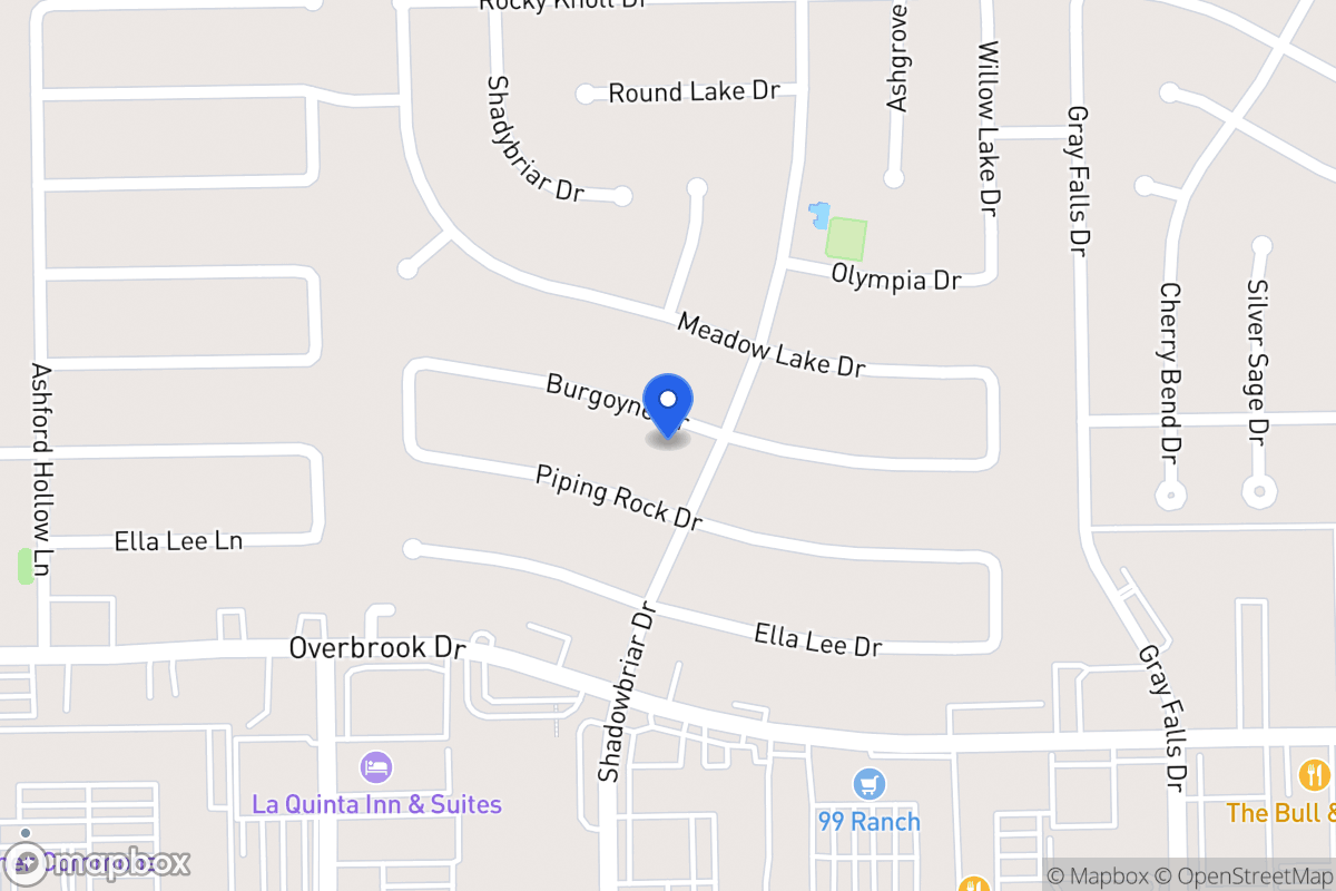 Map of 12207 Burgoyne Dr, Houston
