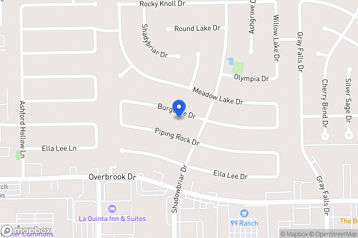 Map of 12215 Burgoyne Dr, Houston