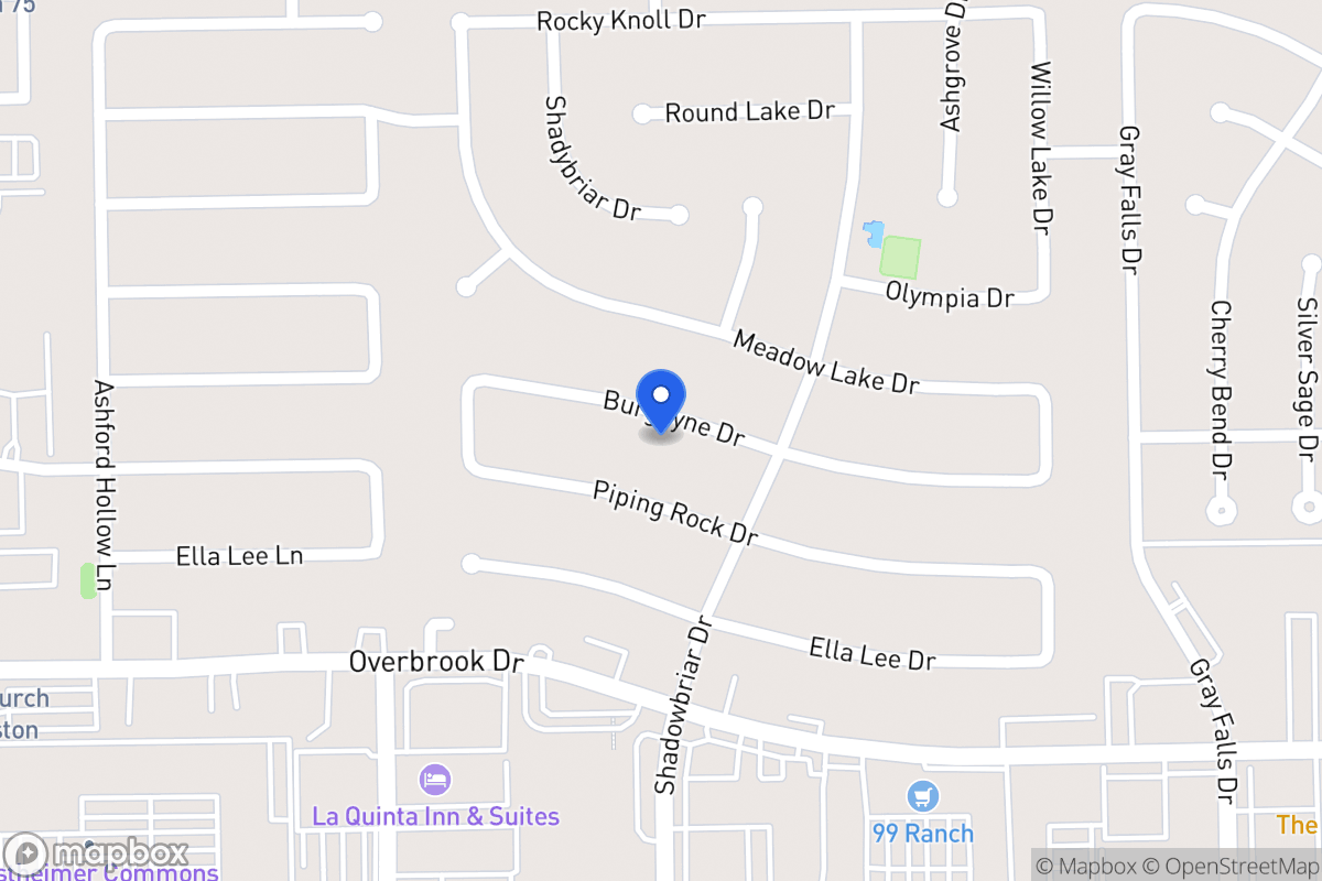 Map of 12219 Burgoyne Dr, Houston