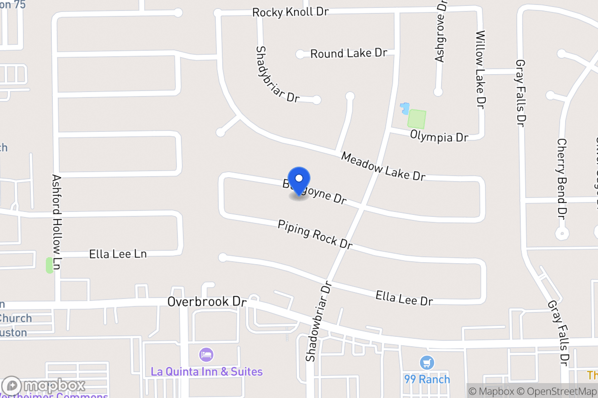Map of 12223 Burgoyne Dr, Houston