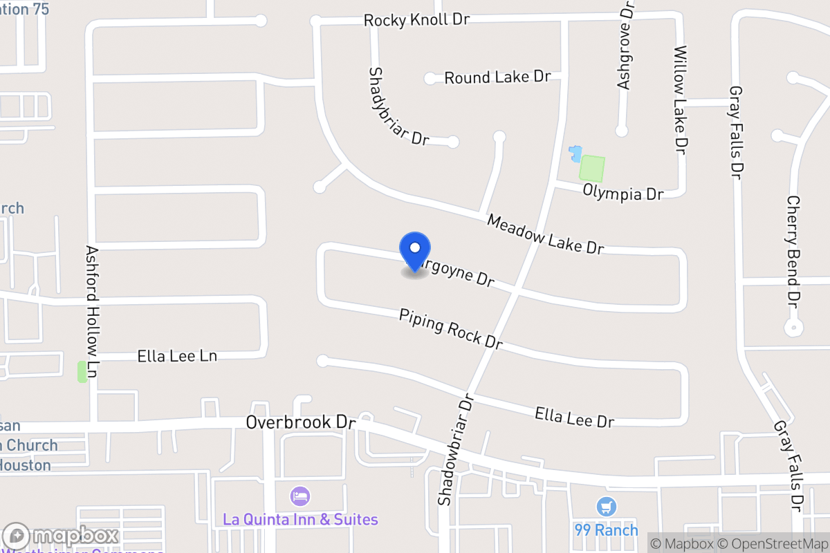 Map of 12227 Burgoyne Dr, Houston