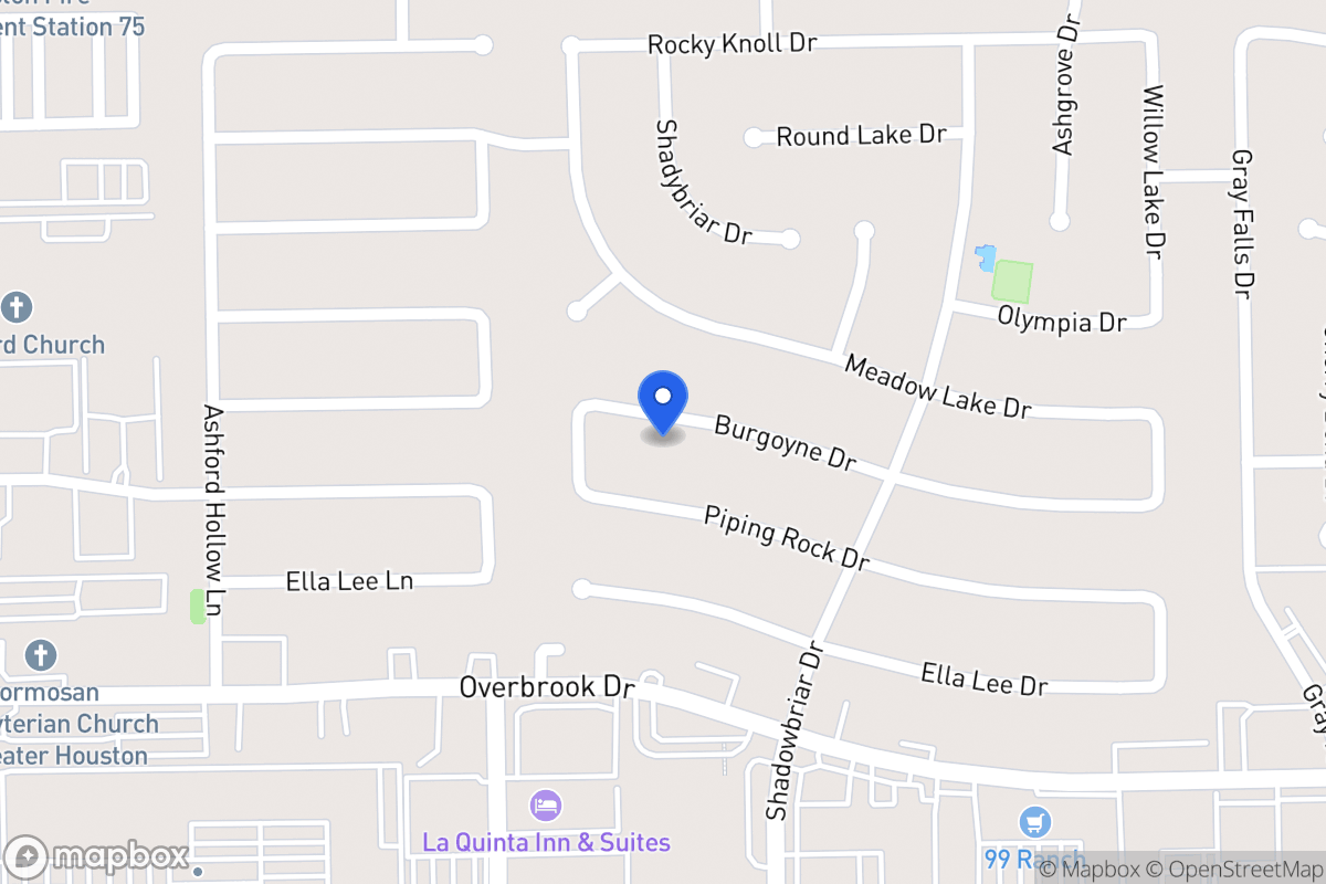 Map of 12311 Burgoyne Dr, Houston