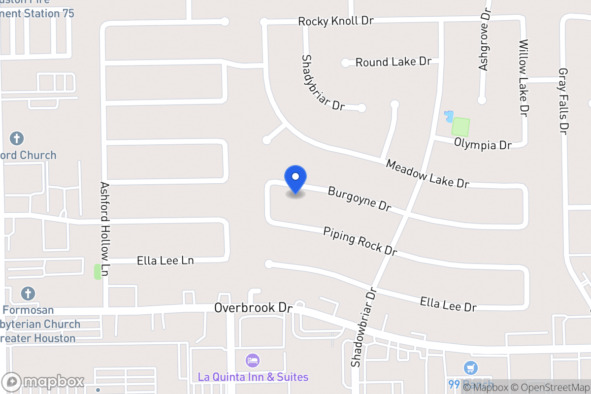 Map of 12315 Burgoyne Dr, Houston