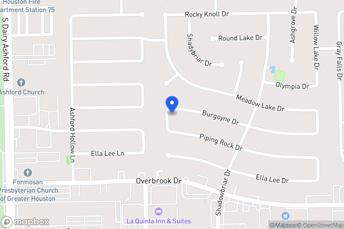 Map of 12323 Burgoyne Dr, Houston