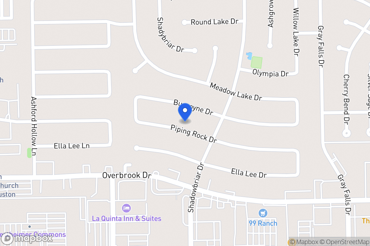 Map of 12218 Piping Rock Dr, Houston
