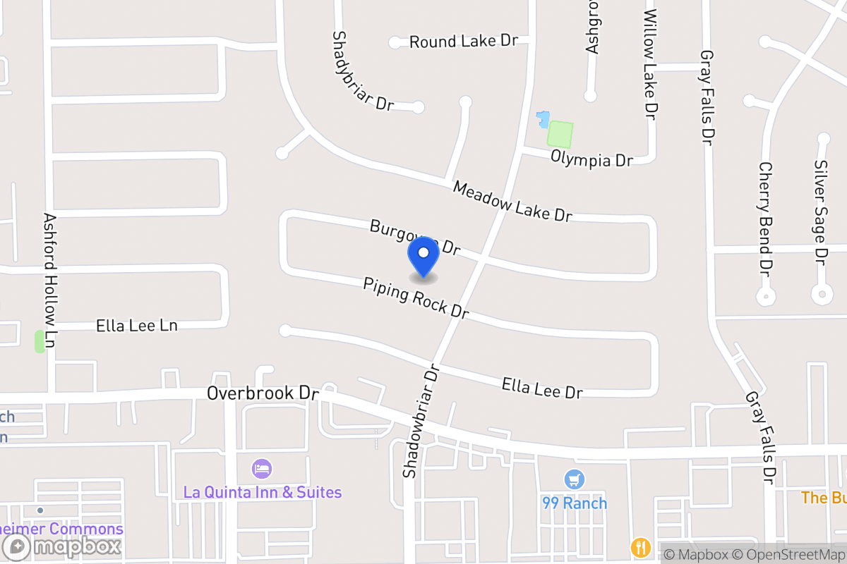 Map of 12210 Piping Rock Dr, Houston