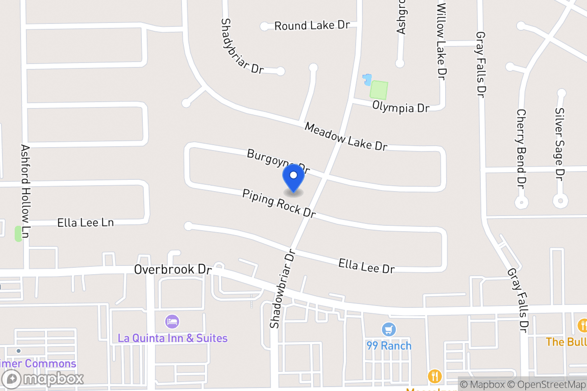 Map of 12206 Piping Rock Dr, Houston