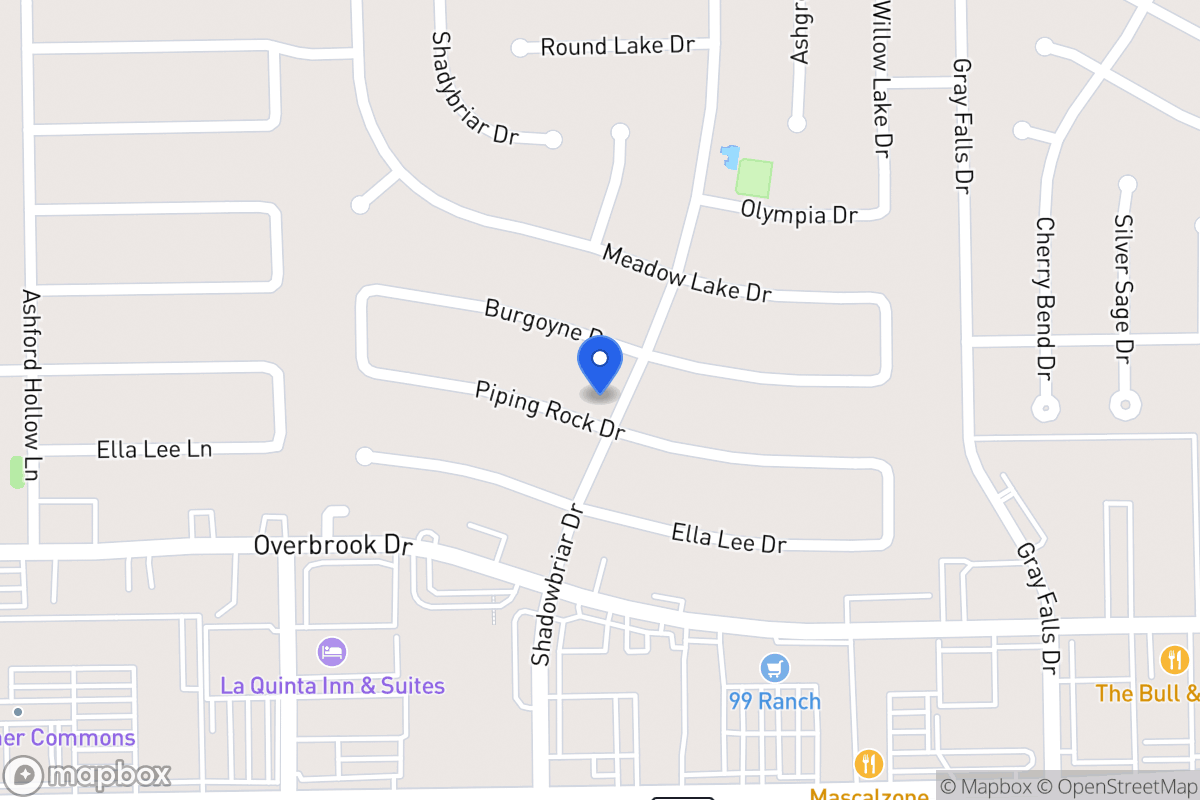 Map of 12202 Piping Rock Dr, Houston