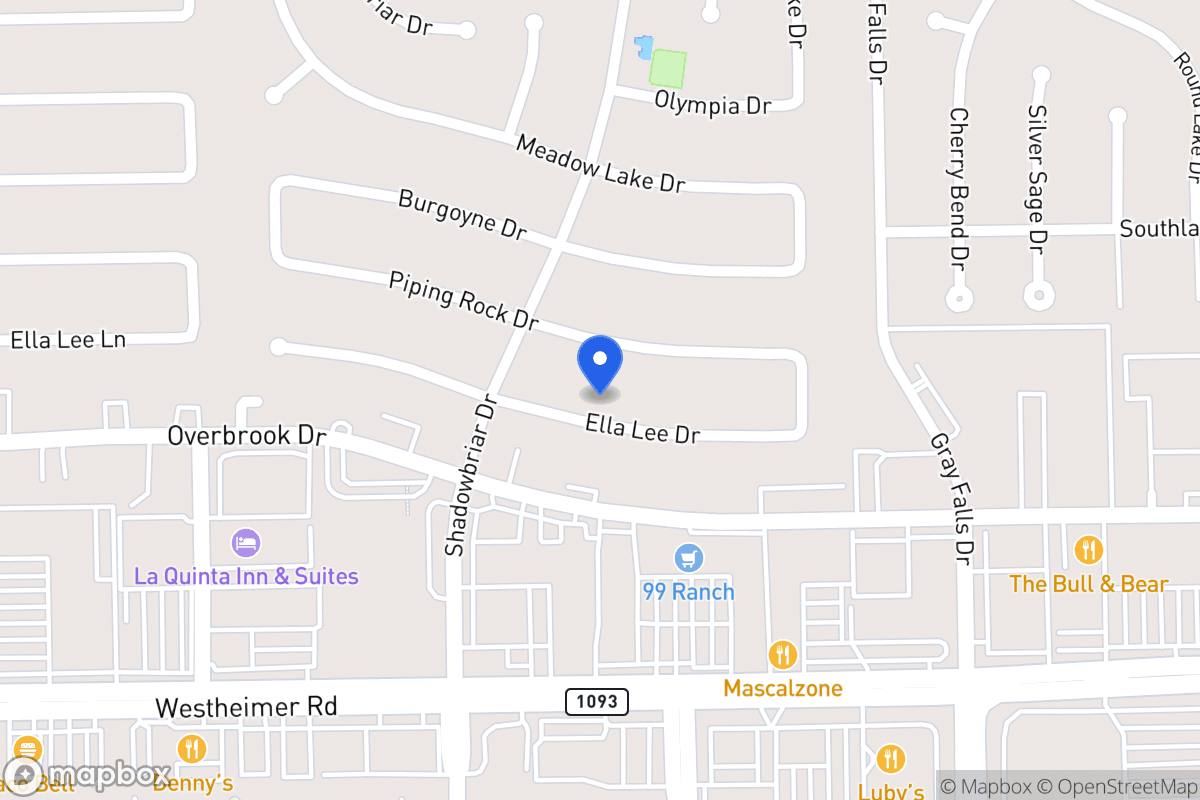 Map of 12146 Ella Lee Ln, Houston
