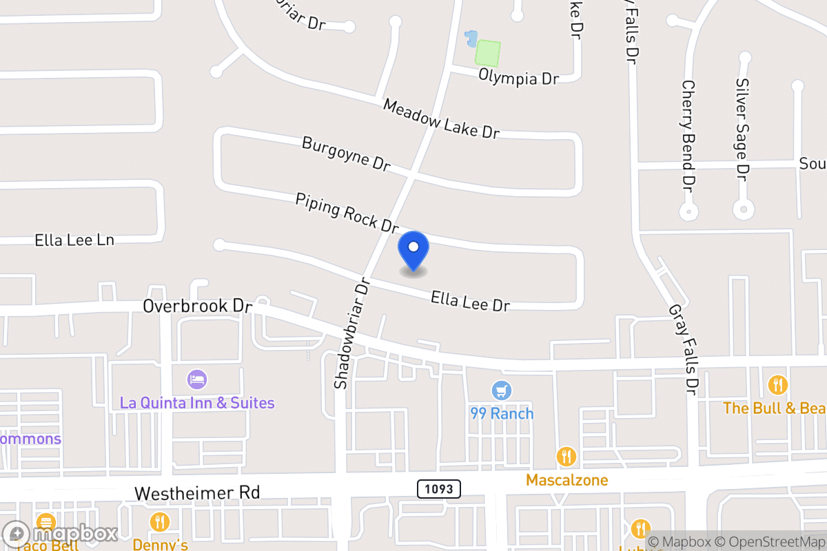 Map of 12154 Ella Lee Ln, Houston