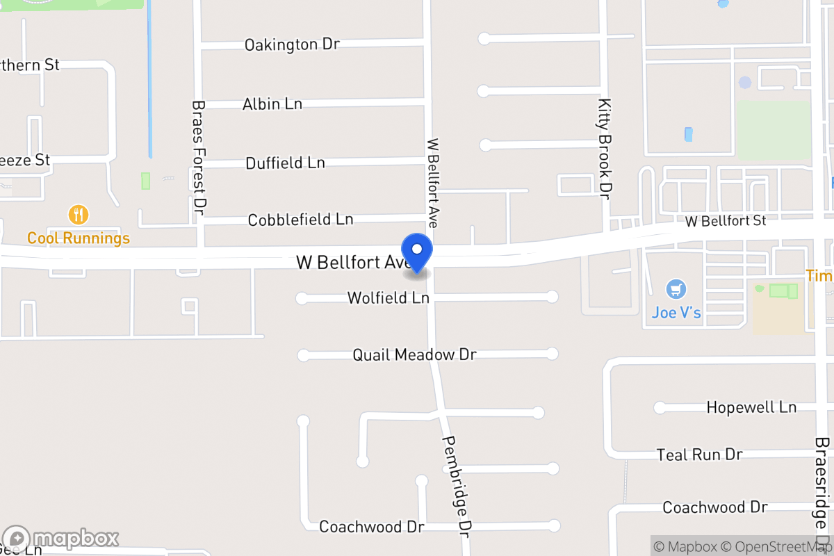 Map of 7902 Wolfield Ln, Houston