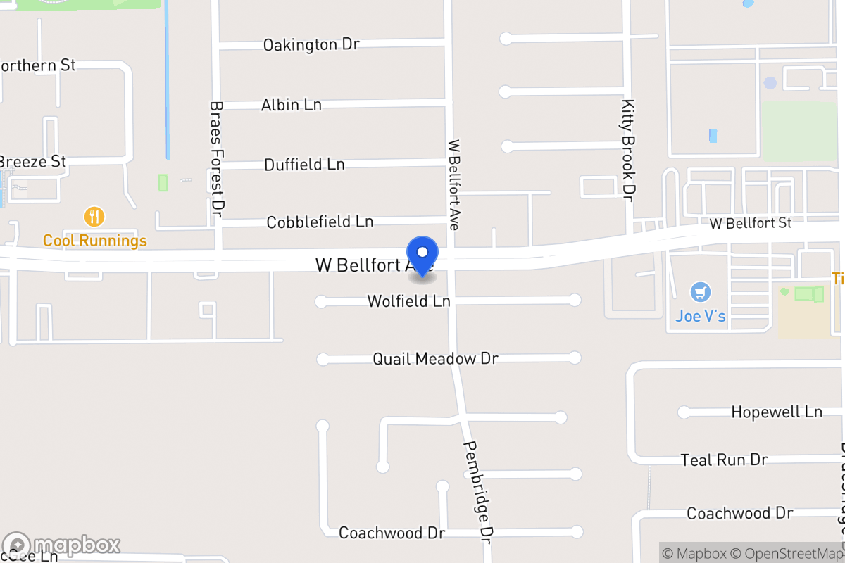 Map of 7906 Wolfield Ln, Houston