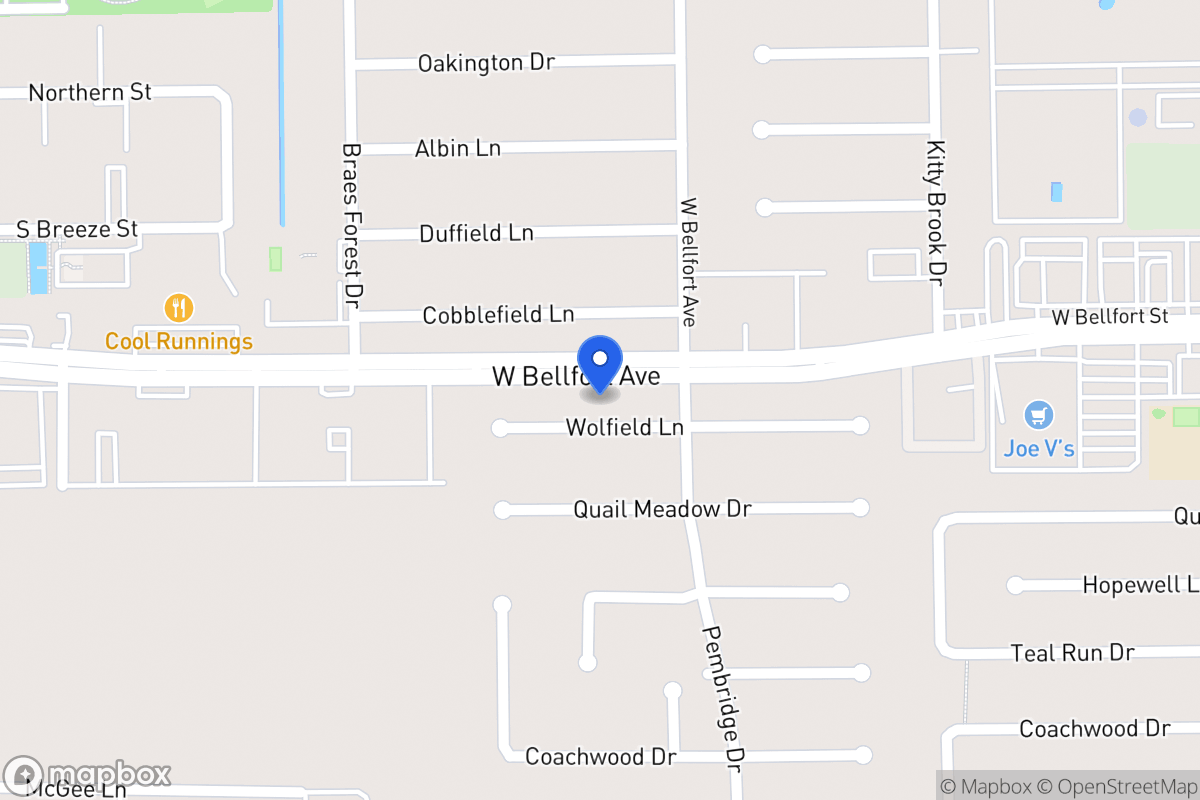 Map of 7914 Wolfield Ln, Houston