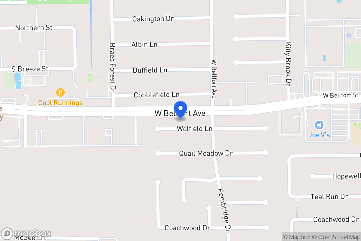 Map of 7918 Wolfield Ln, Houston