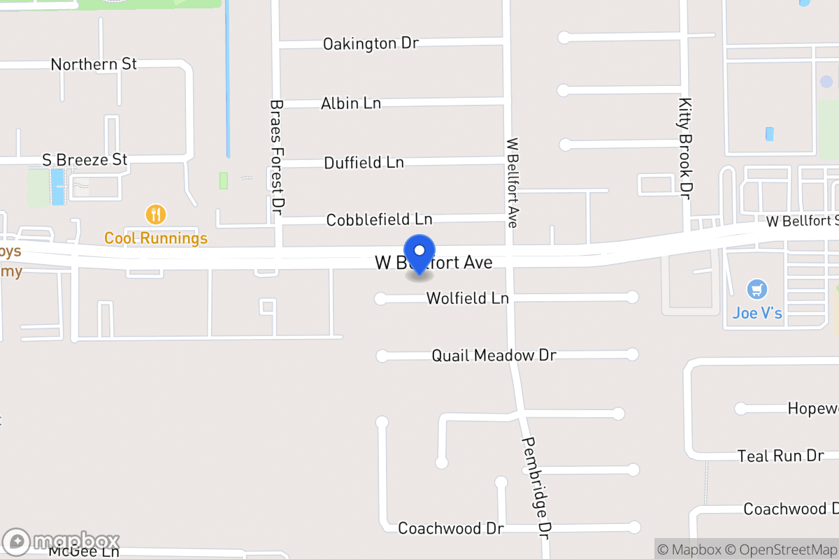 Map of 7922 Wolfield Ln, Houston