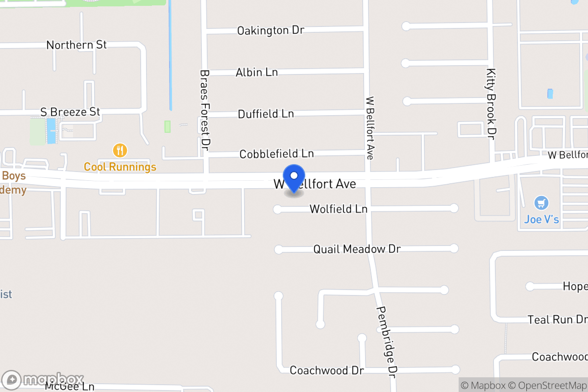 Map of 7926 Wolfield Ln, Houston