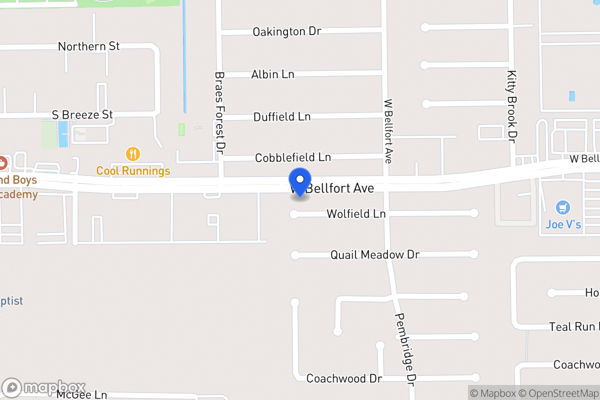 Map of 7930 Wolfield Ln, Houston