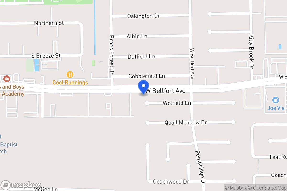 Map of 7934 Wolfield Ln, Houston