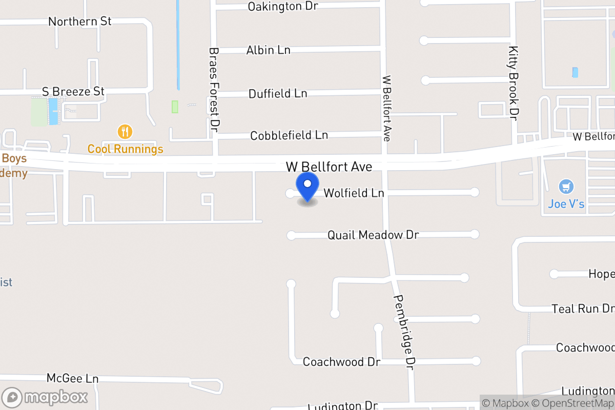 Map of 7927 Wolfield Ln, Houston