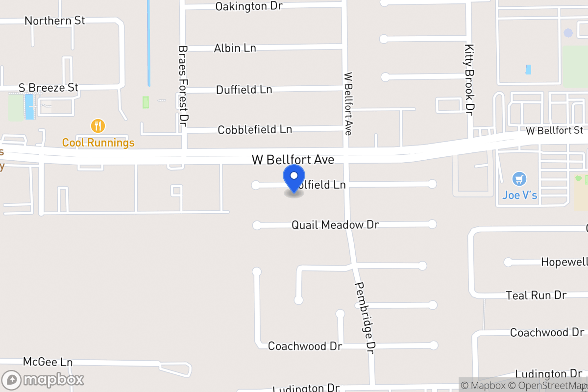 Map of 7919 Wolfield Ln, Houston