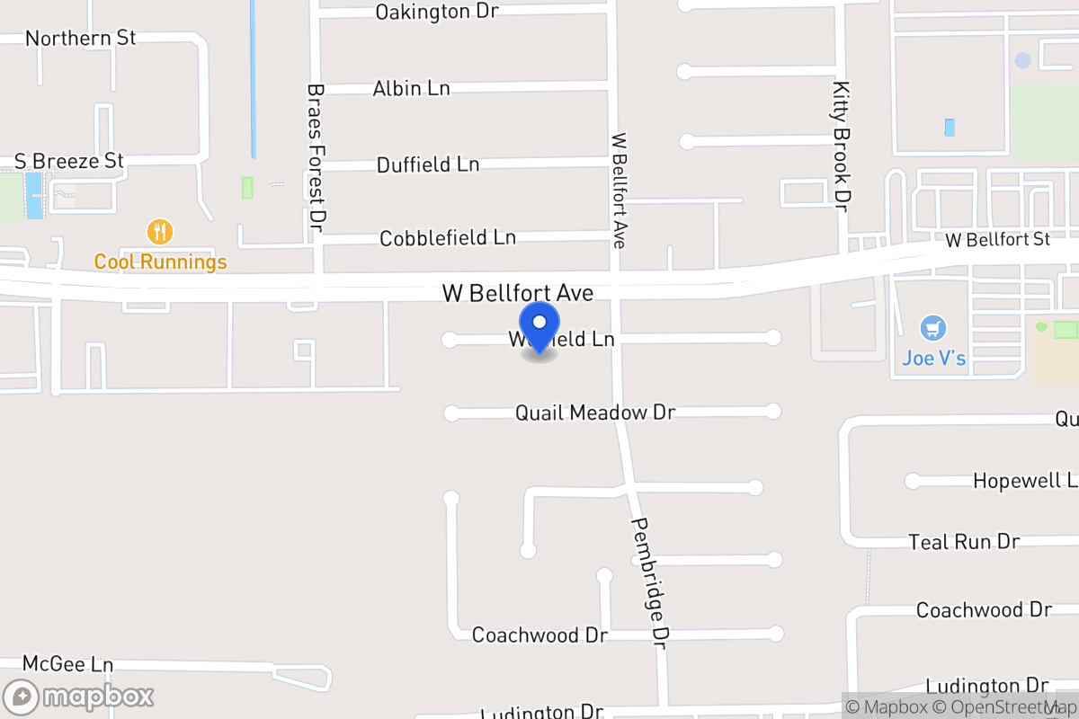 Map of 7915 Wolfield Ln, Houston