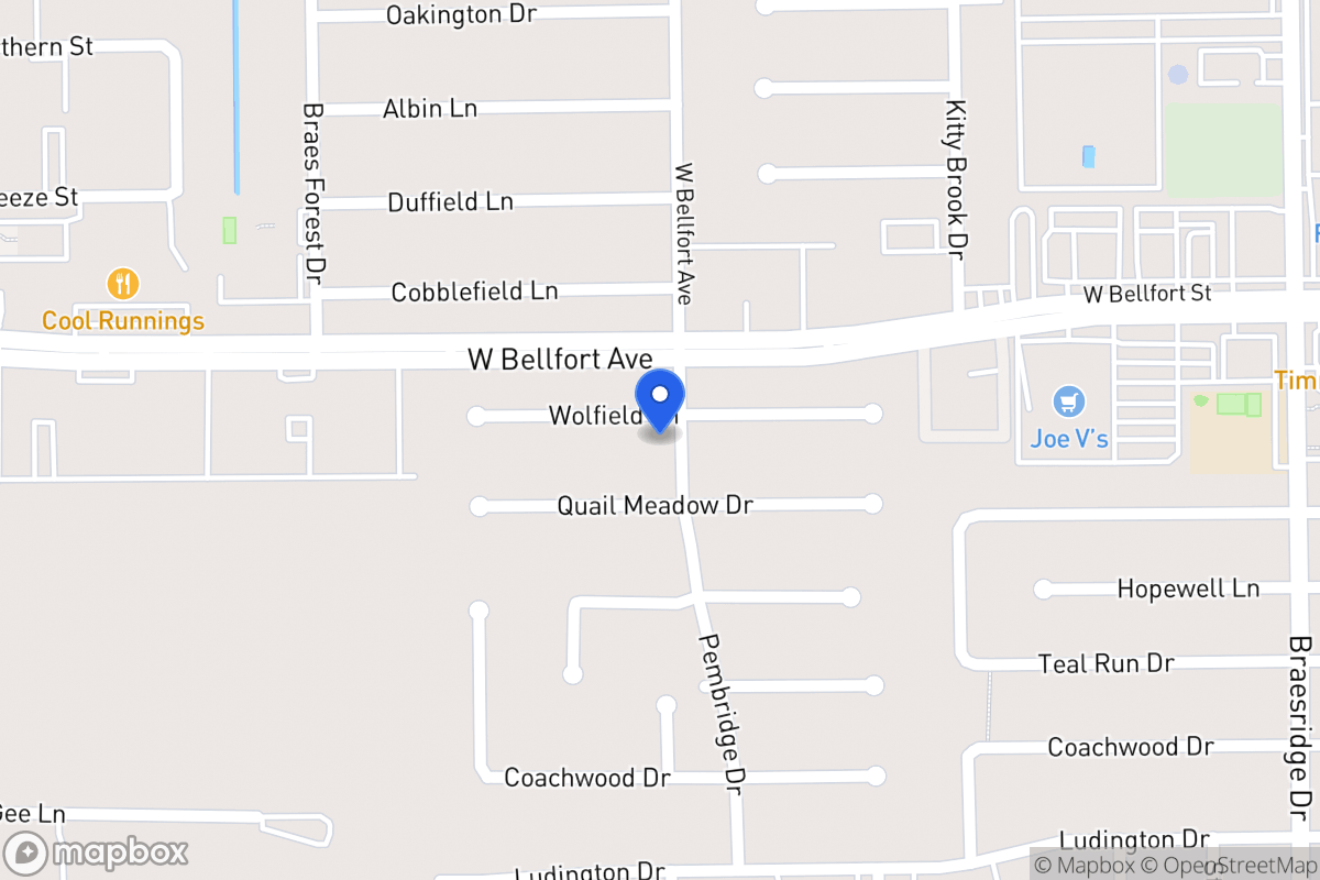 Map of 7903 Wolfield Ln, Houston