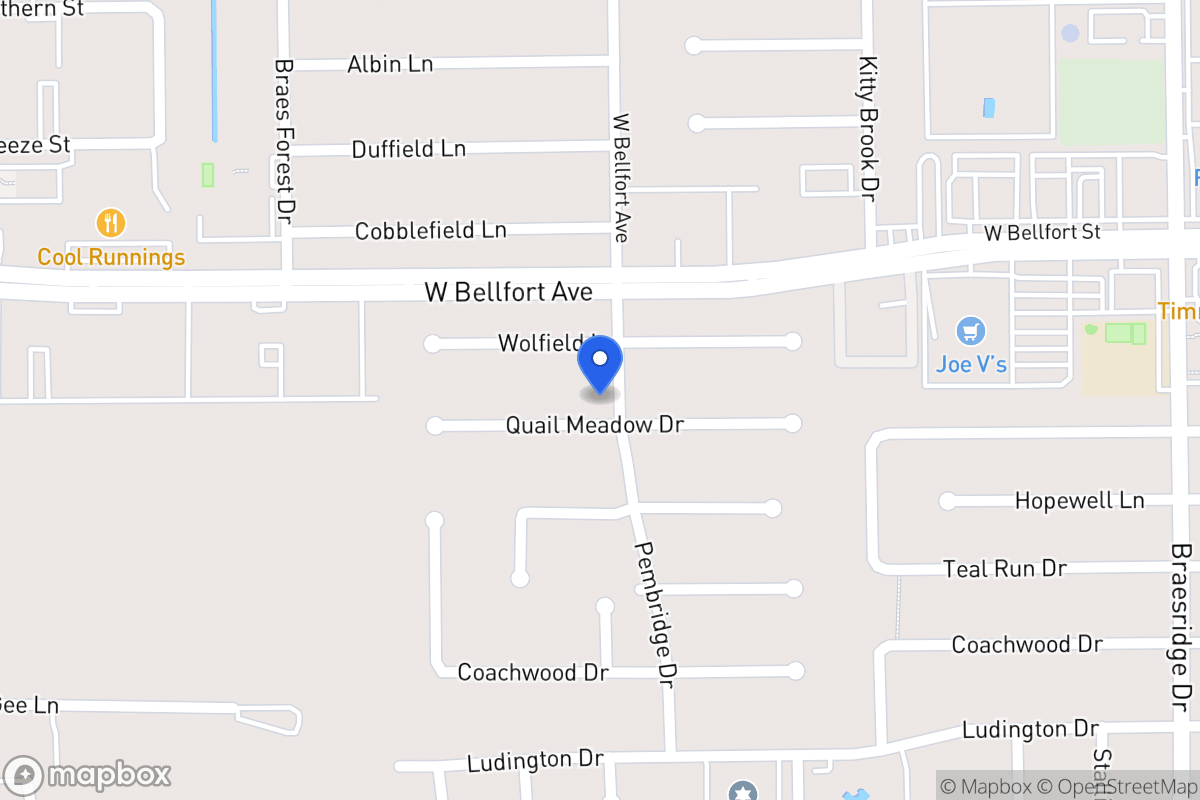 Map of 7902 Quail Meadow Dr, Houston