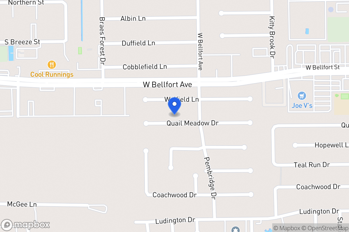 Map of 7914 Quail Meadow Dr, Houston