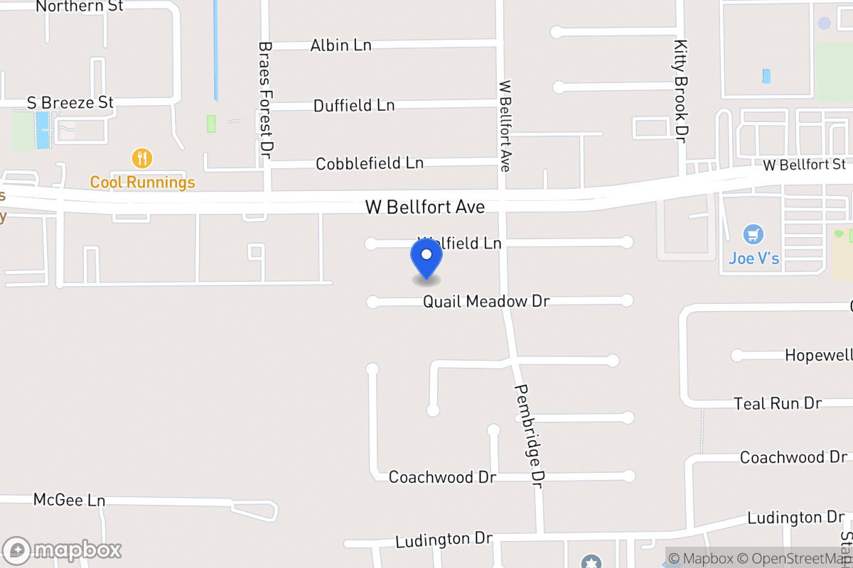 Map of 7918 Quail Meadow Dr, Houston