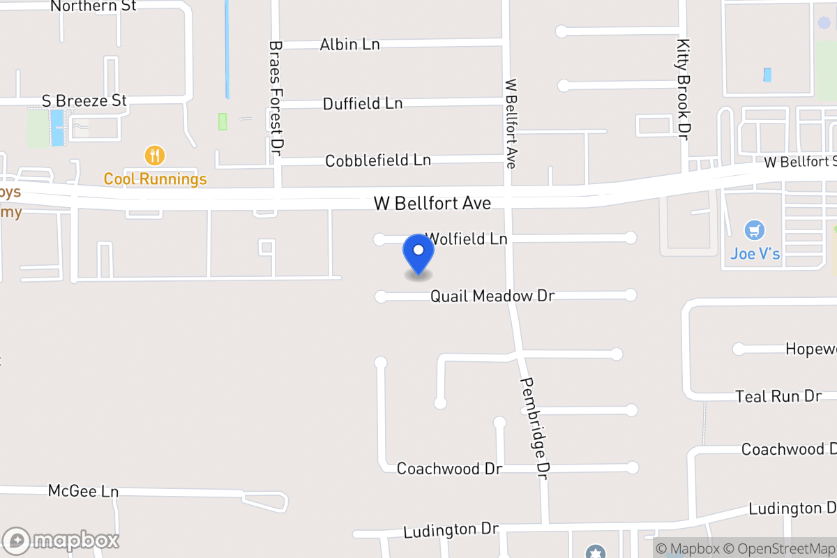 Map of 7922 Quail Meadow Dr, Houston
