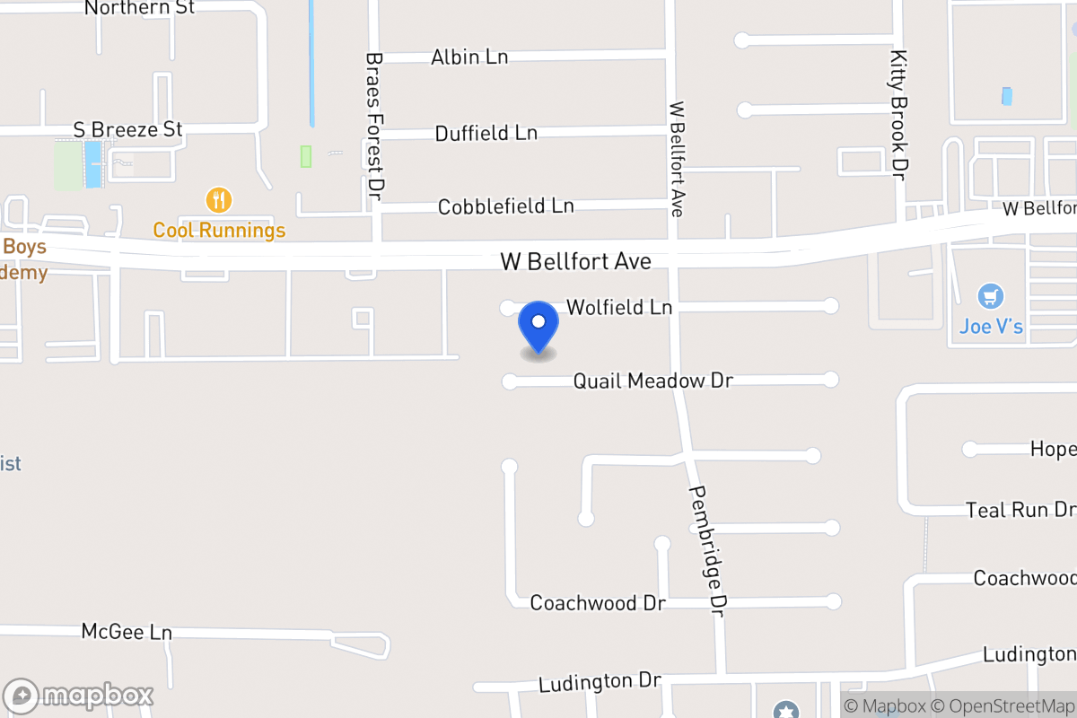 Map of 7926 Quail Meadow Dr, Houston