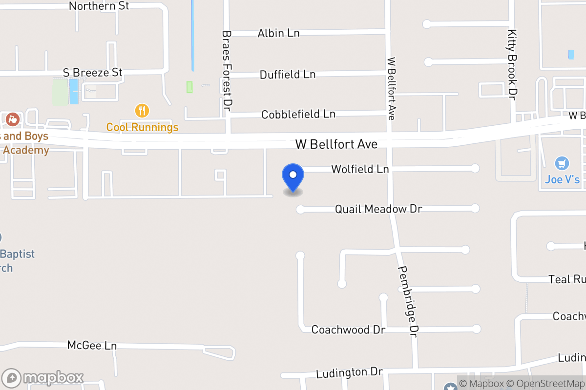 Map of 7934 Quail Meadow Dr, Houston