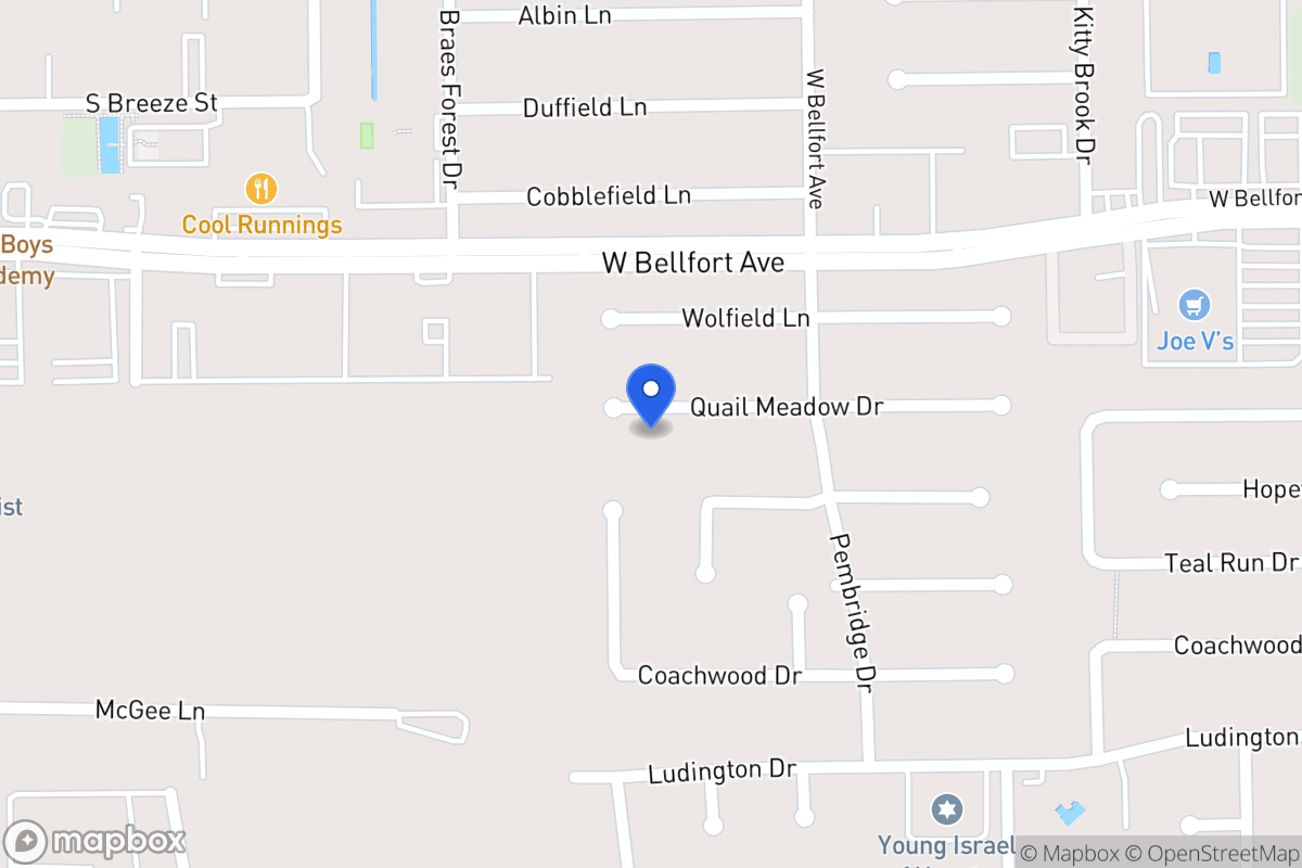 Map of 7927 Quail Meadow Dr, Houston