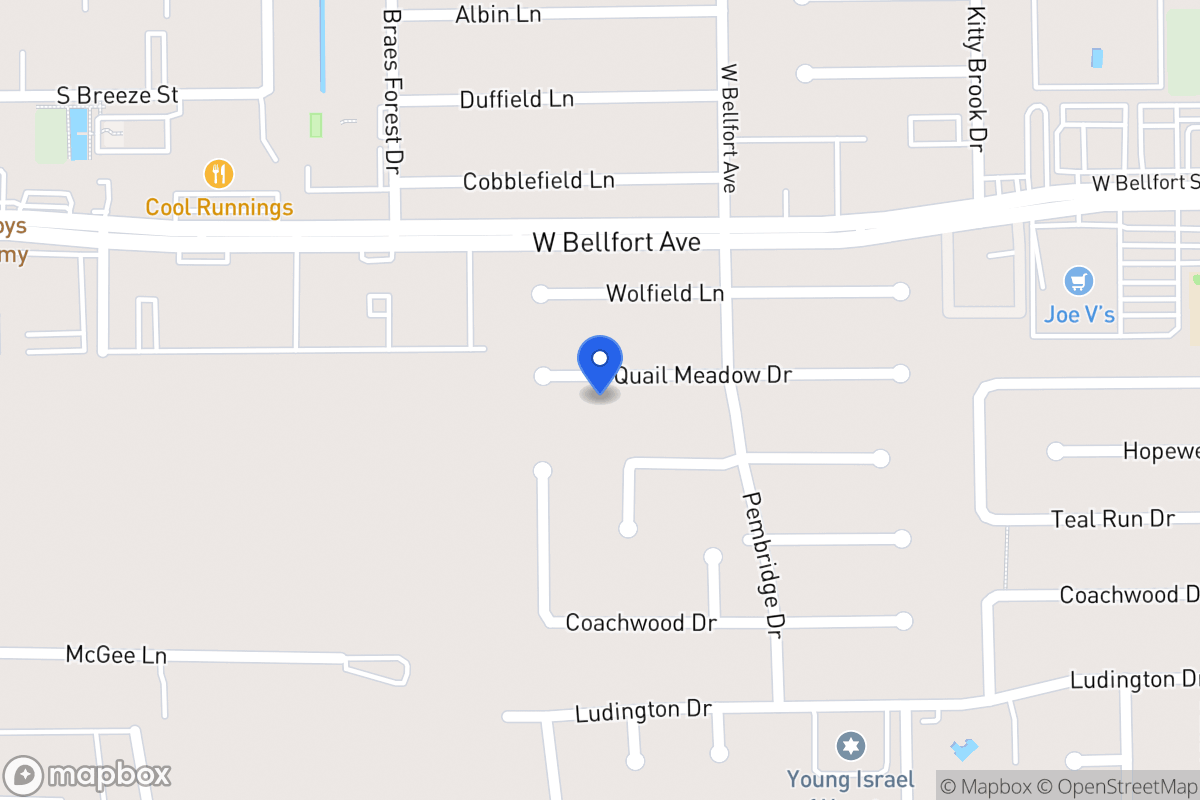 Map of 7923 Quail Meadow Dr, Houston