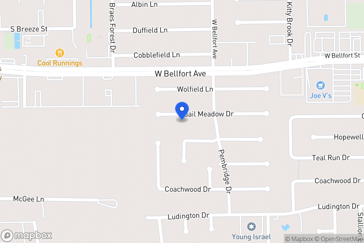 Map of 7919 Quail Meadow Dr, Houston