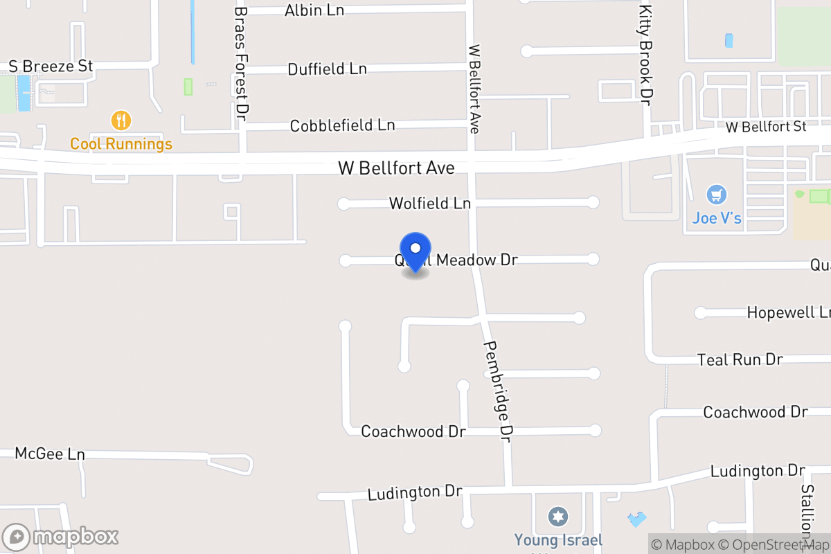 Map of 7915 Quail Meadow Dr, Houston