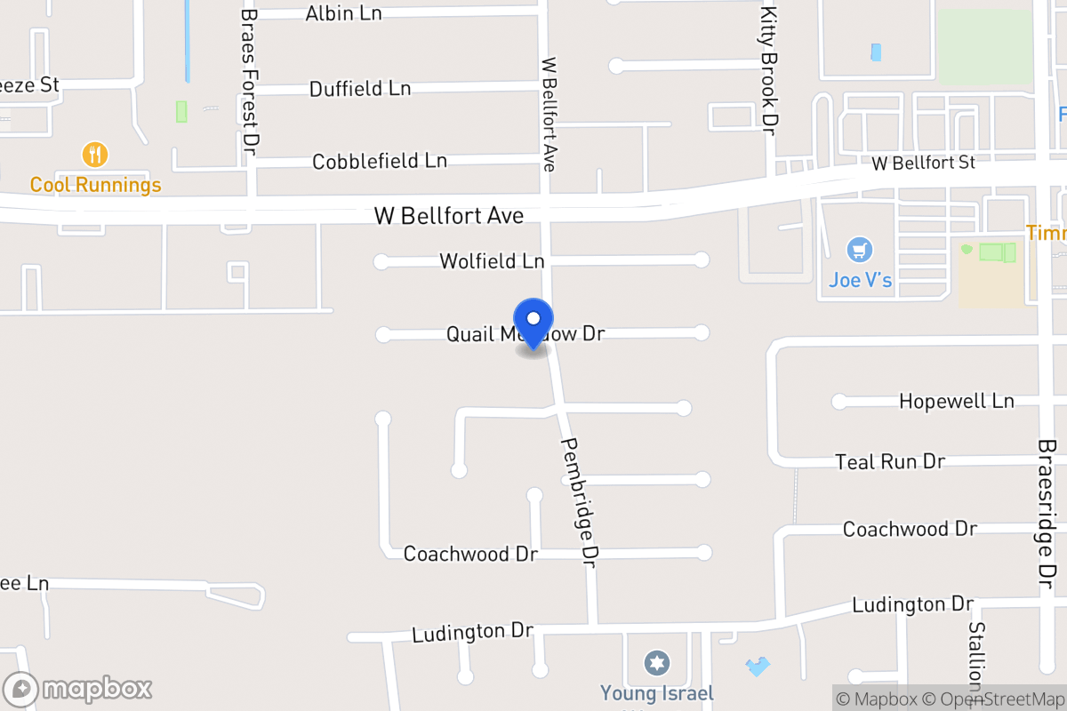 Map of 7903 Quail Meadow Dr, Houston