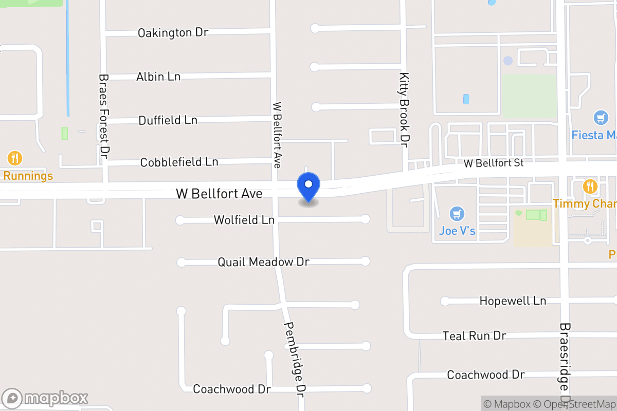 Map of 7826 Wolfield Ln, Houston