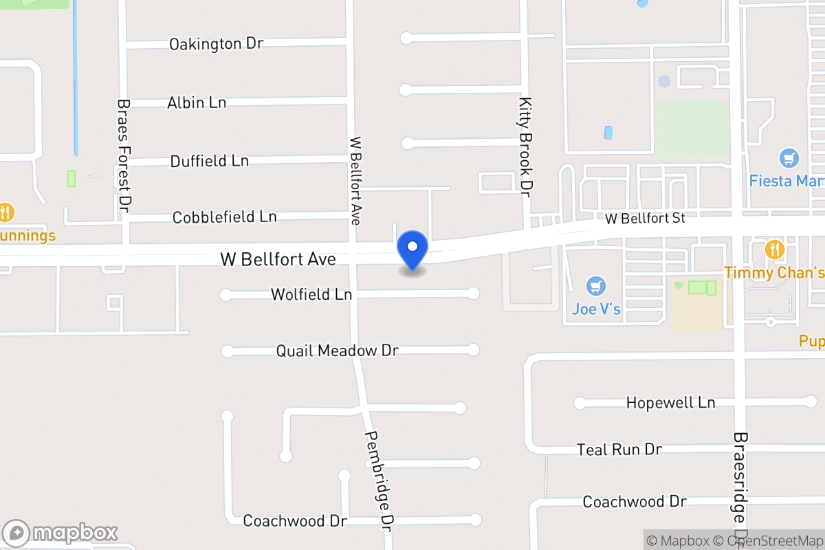Map of 7822 Wolfield Ln, Houston