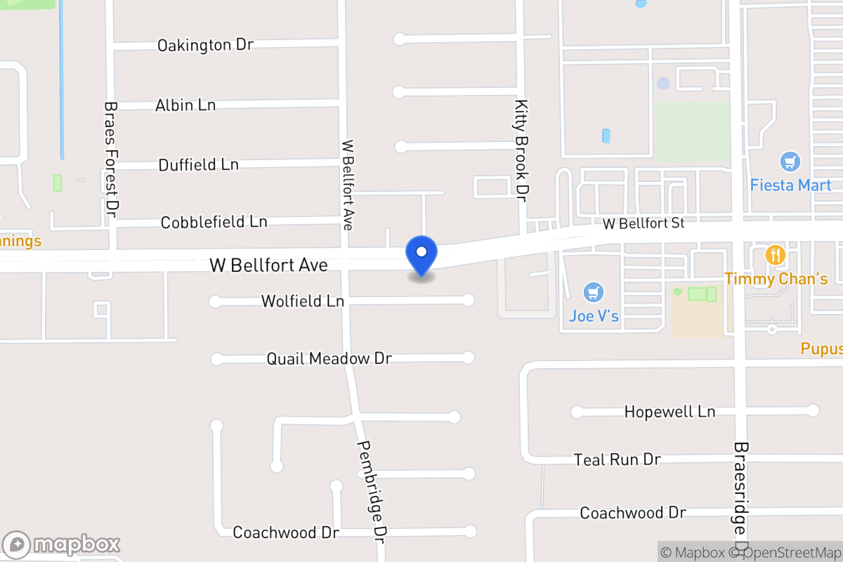 Map of 7818 Wolfield Ln, Houston