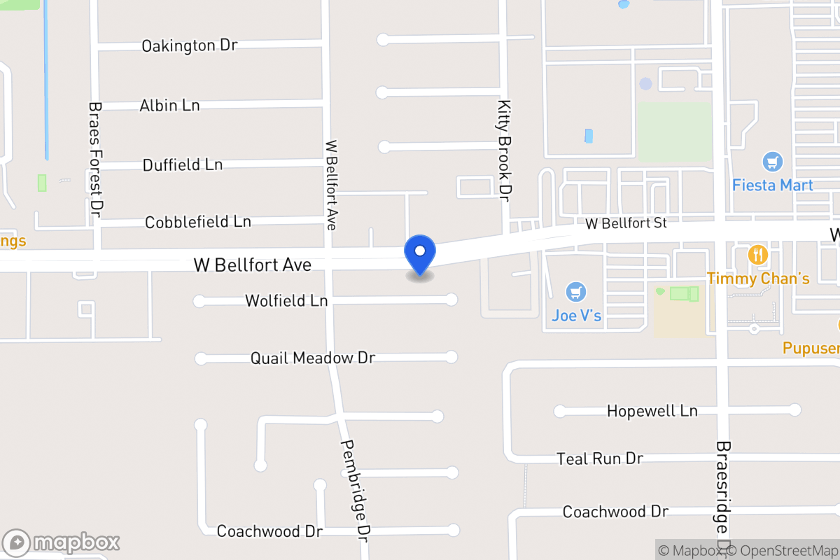 Map of 7814 Wolfield Ln, Houston