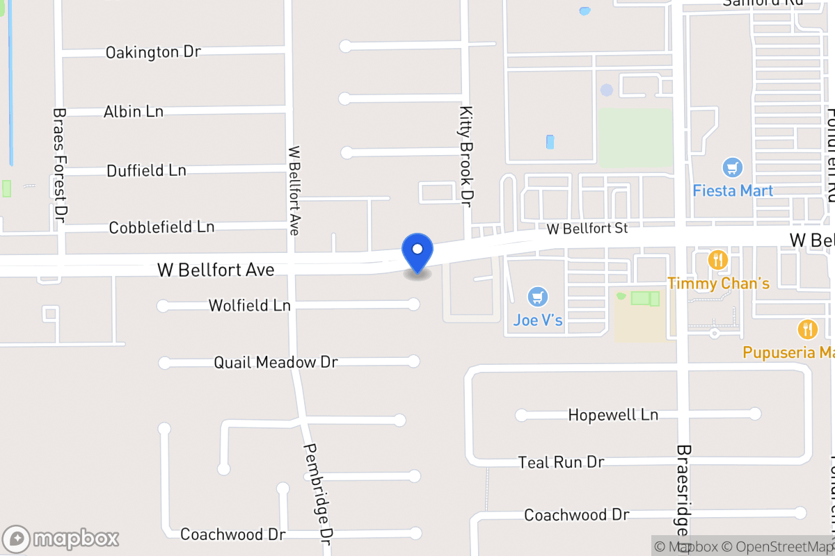 Map of 7806 Wolfield Ln, Houston