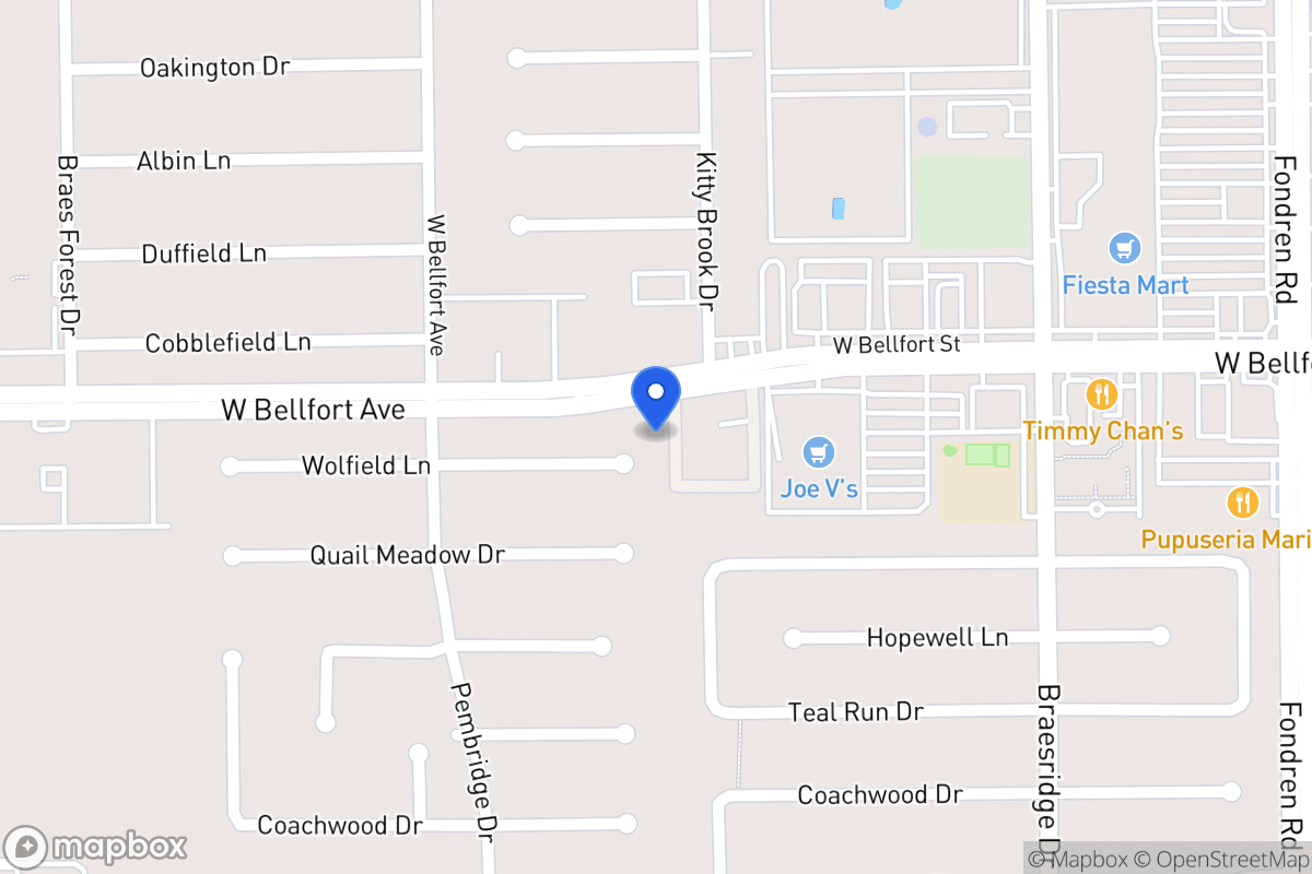 Map of 7802 Wolfield Ln, Houston