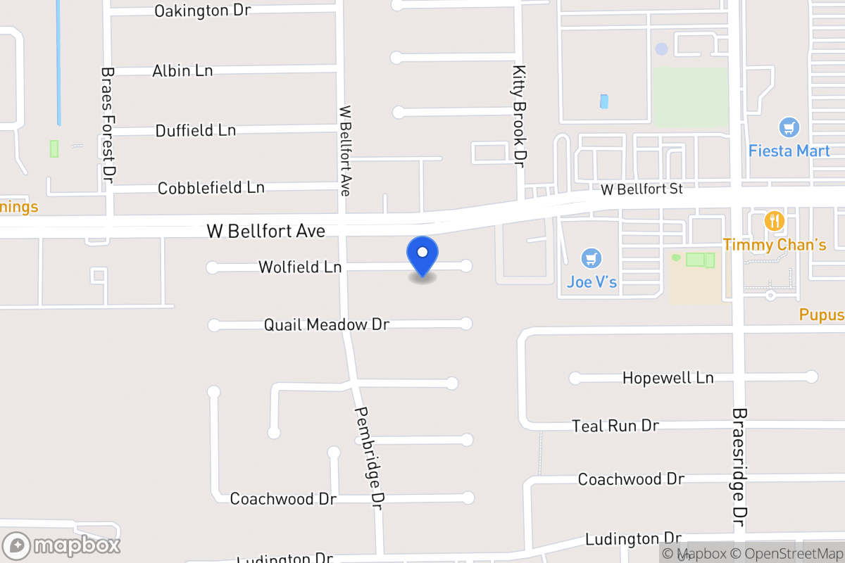Map of 7819 Wolfield Ln, Houston