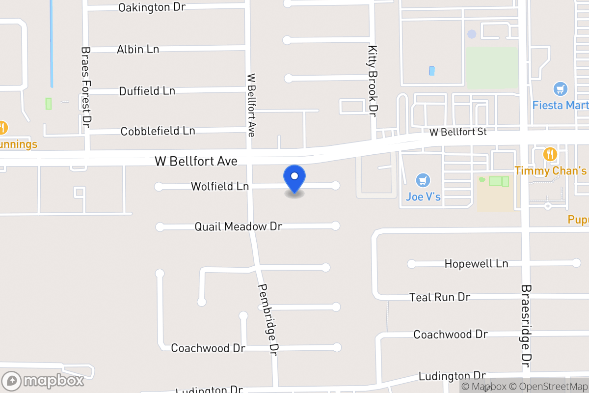 Map of 7823 Wolfield Ln, Houston