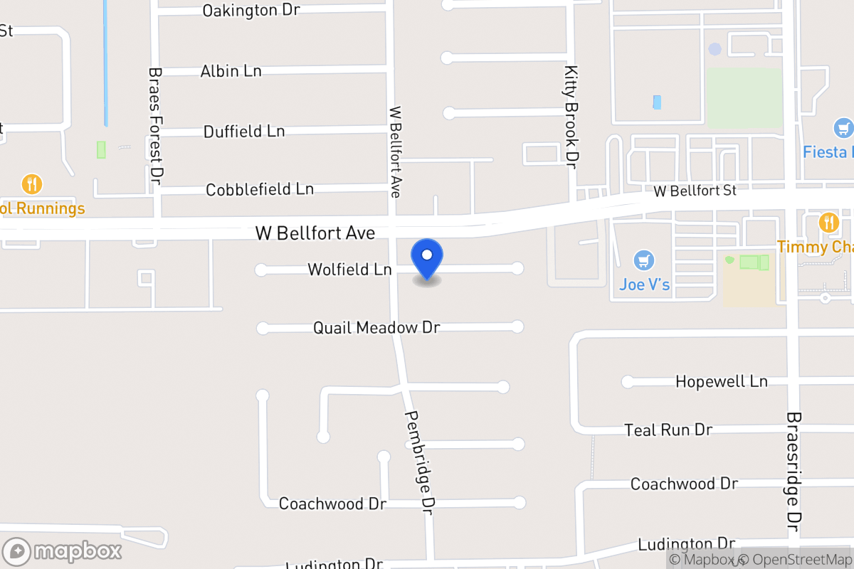 Map of 7831 Wolfield Ln, Houston