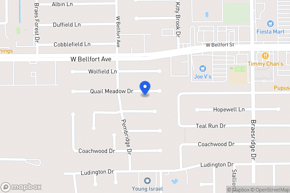 Map of 7819 Quail Meadow Dr, Houston