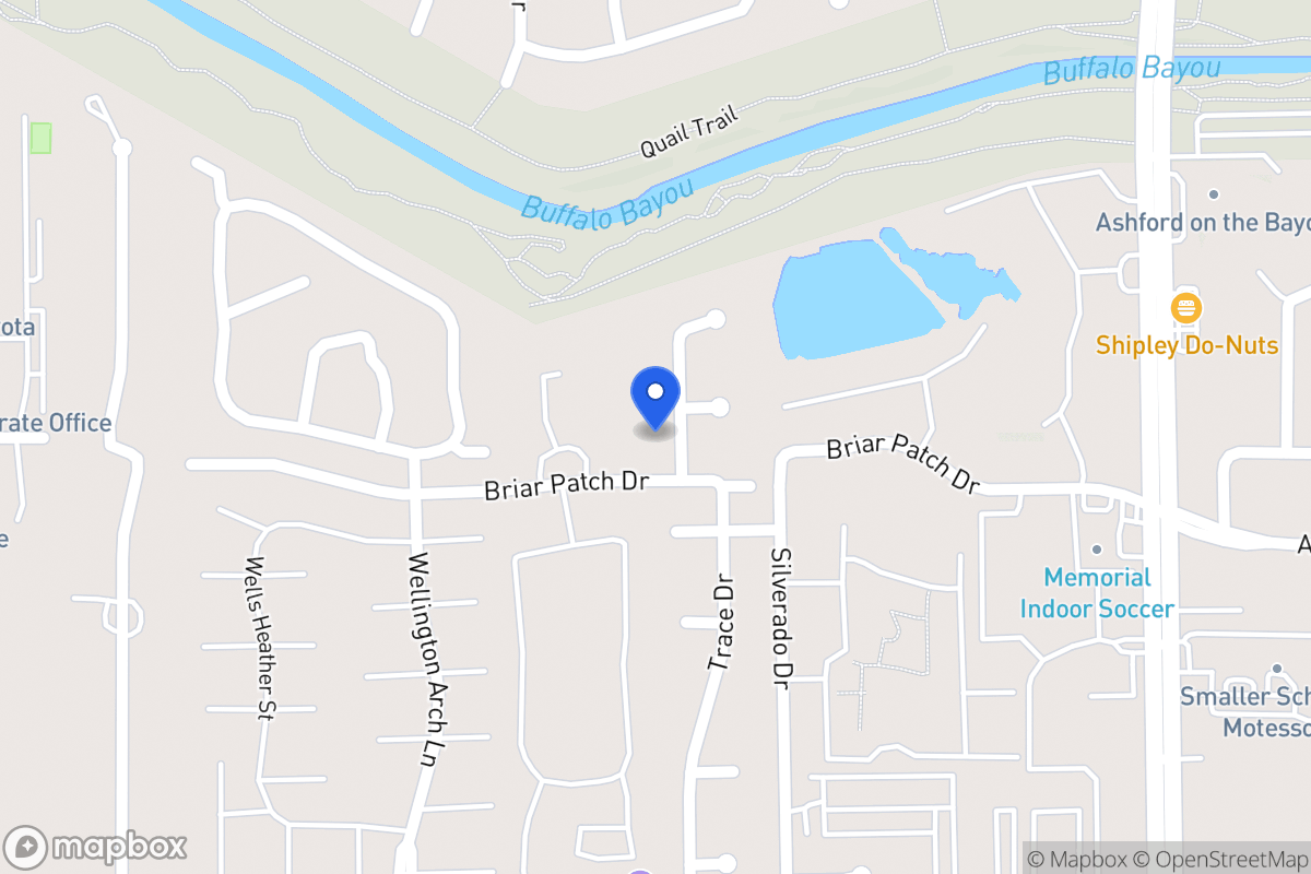 Map of 1246 Trace Dr, Houston